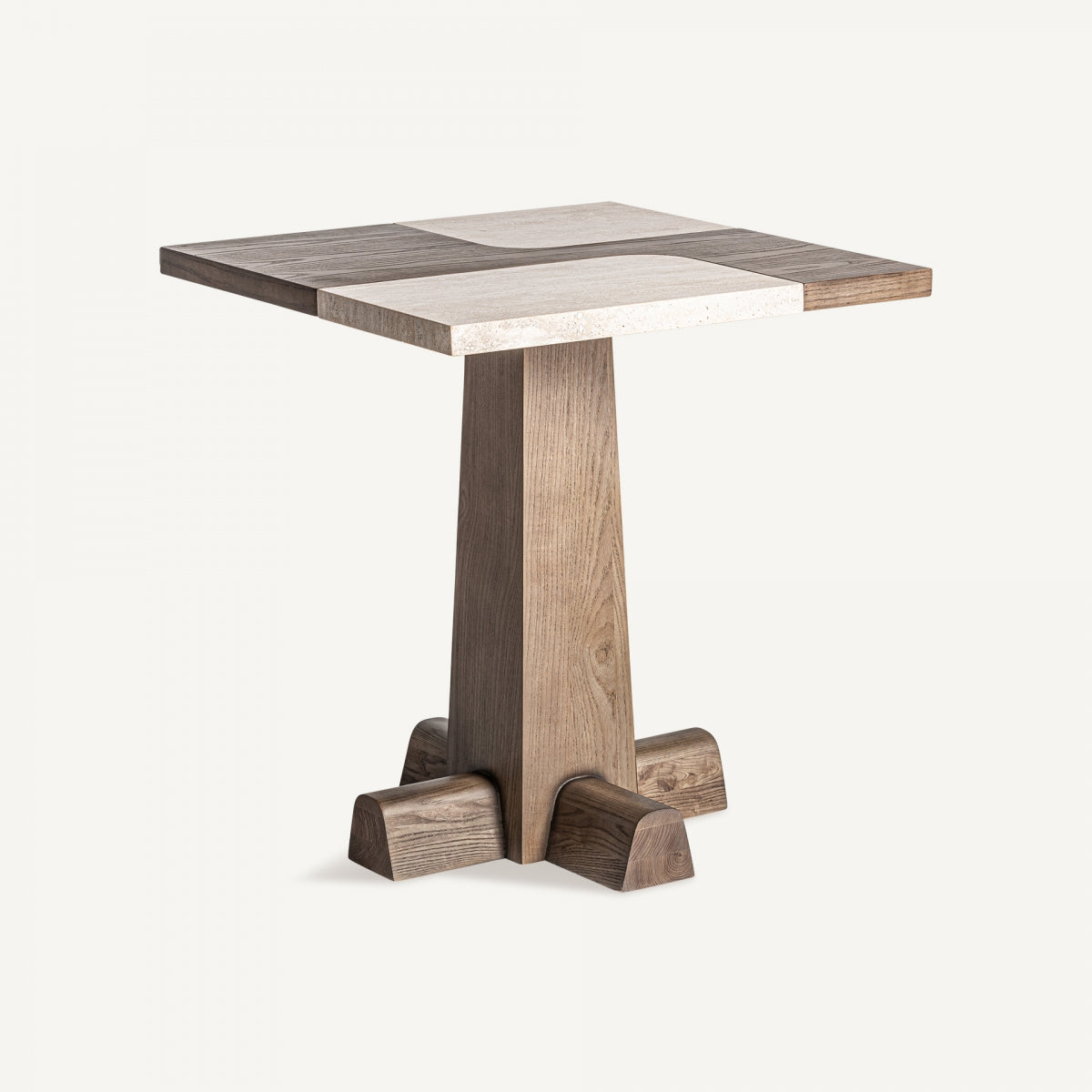 Table de bar en chêne et travertin | VICAL Karpacz