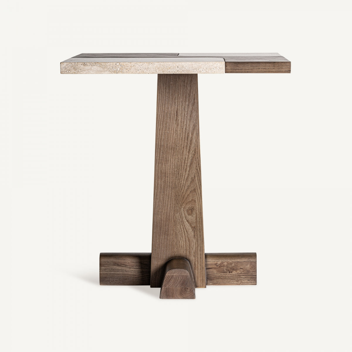 Table de bar en chêne et travertin | VICAL Karpacz