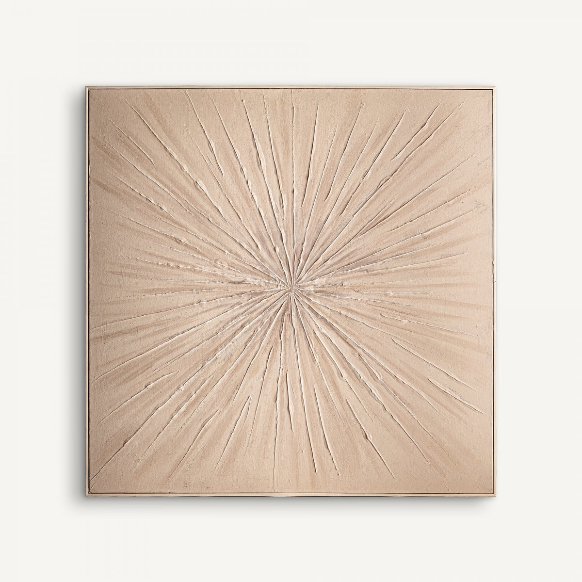 Tableau abstrait beige à motifs | Vical Carel