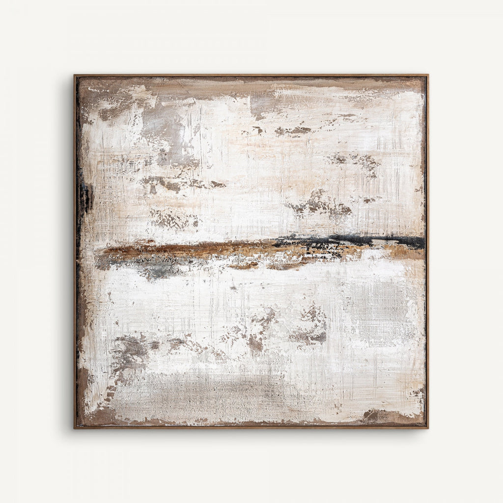 Tableau abstrait marron et beige | Vical Atif