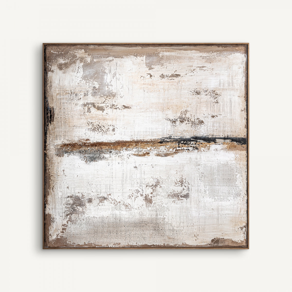 Tableau abstrait marron et beige | Vical Atif
