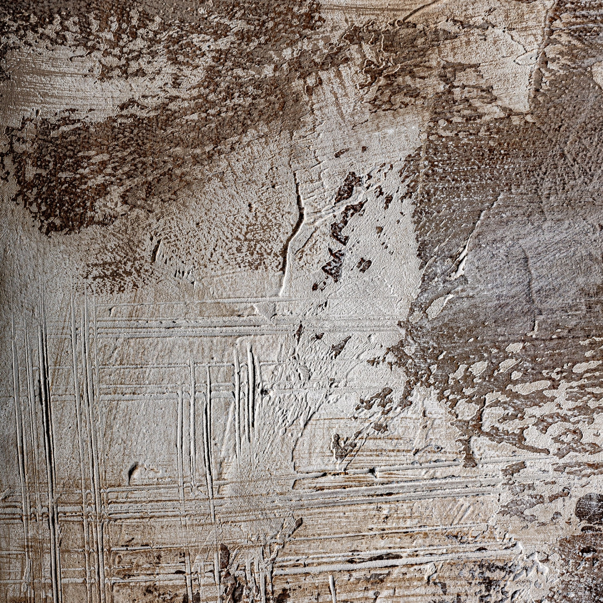 Tableau abstrait marron et beige | Vical Atif