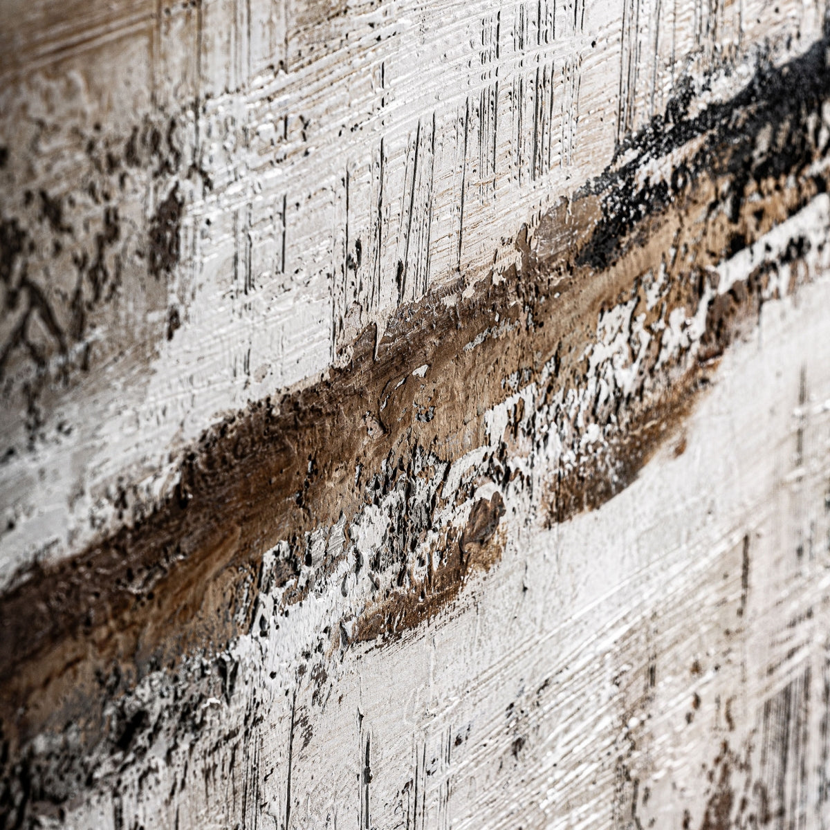 Tableau abstrait marron et beige | Vical Atif