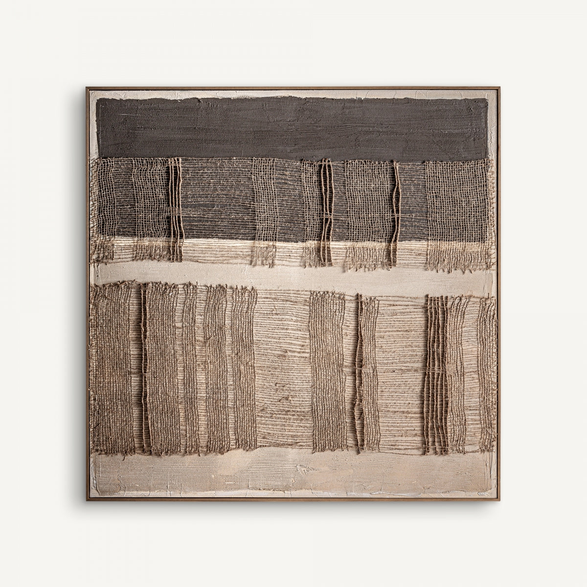 Tableau abstrait marron et gris | Vical Aslan