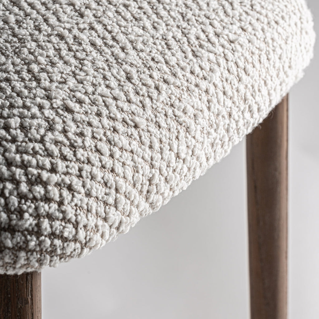 Tabouret de bar en tissu beige | Gerbe Vical