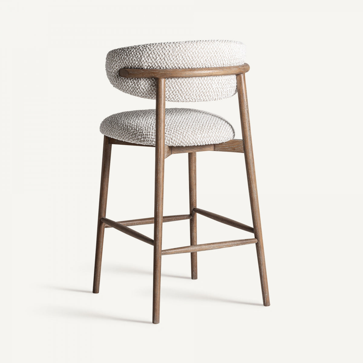 Tabouret de bar en tissu beige | Gerbe Vical