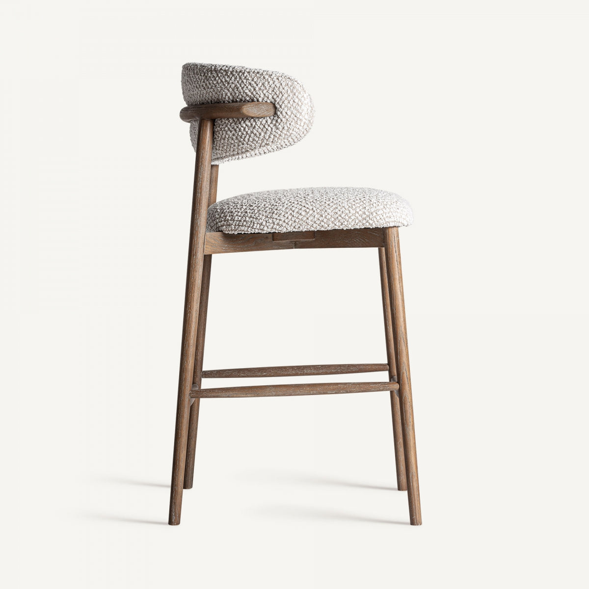 Tabouret de bar en tissu beige | Gerbe Vical