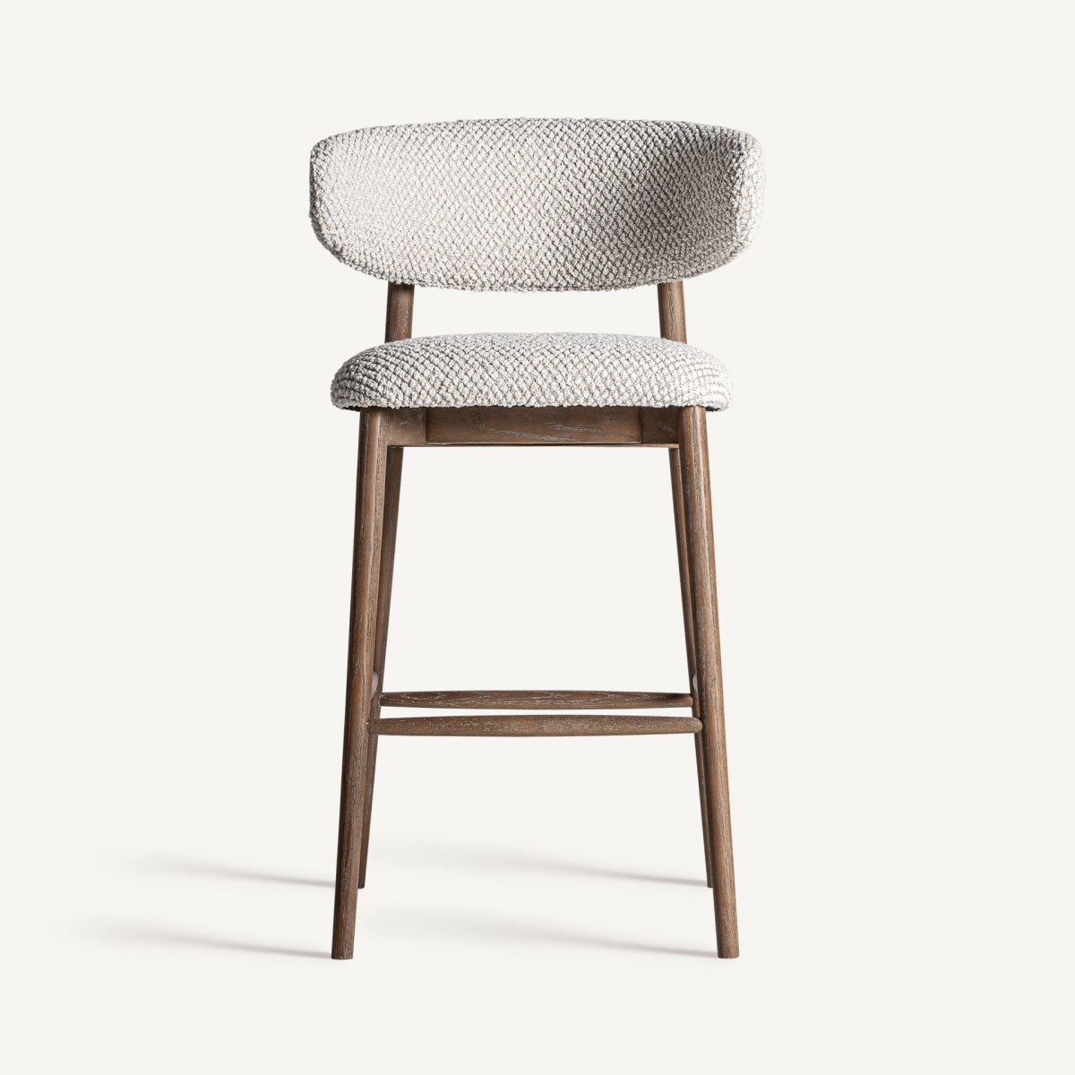 Tabouret de bar en tissu beige | Gerbe Vical