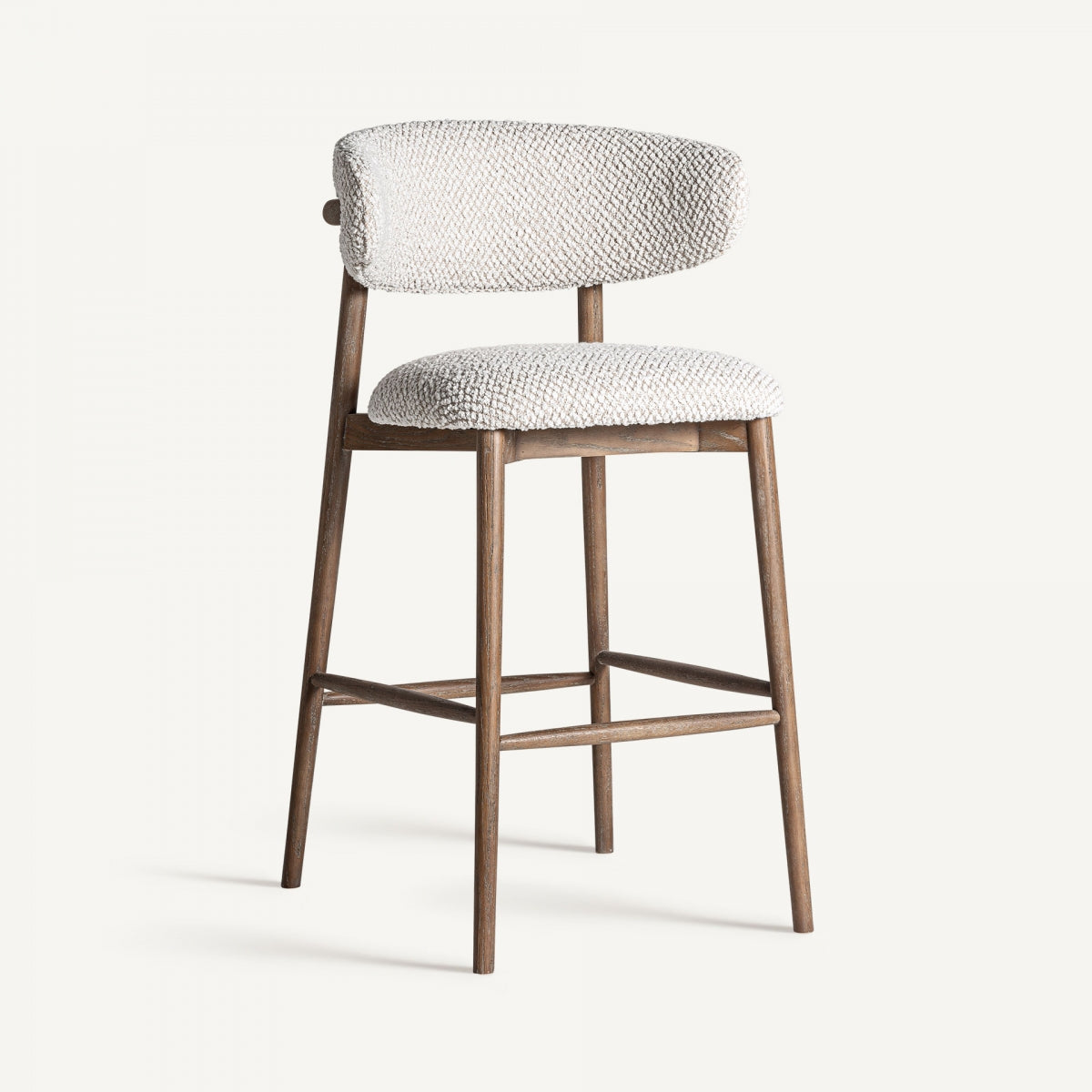 Tabouret de bar en tissu beige | Gerbe Vical